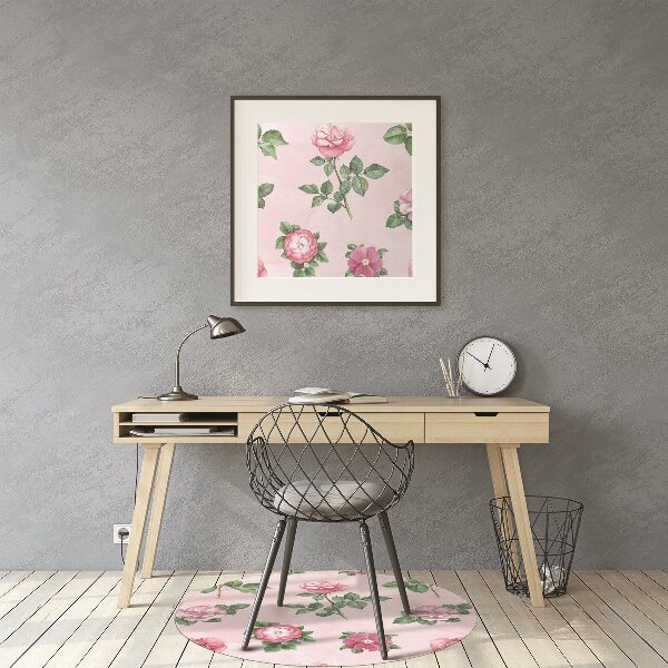 Office chair floor protector Rose with thorns