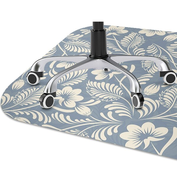 Office chair floor protector blue ornament
