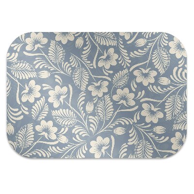 Office chair floor protector blue ornament