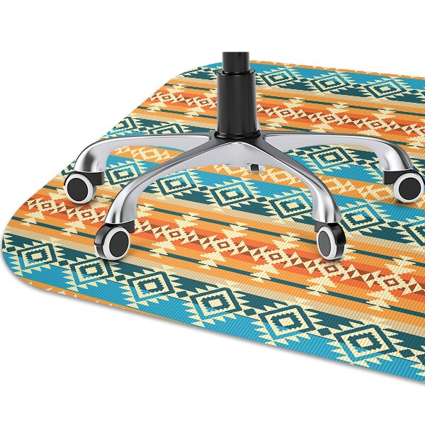 Chair mat floor panels protector Navajo pattern style