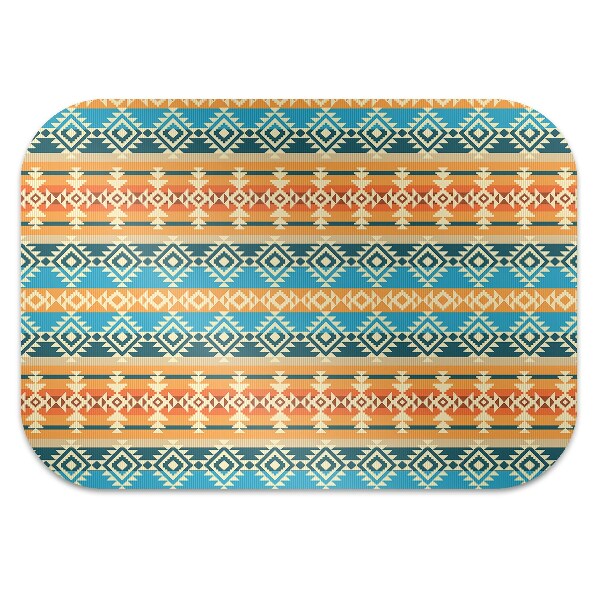Chair mat floor panels protector Navajo pattern style