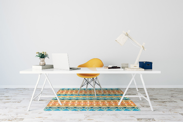 Chair mat floor panels protector Navajo pattern style