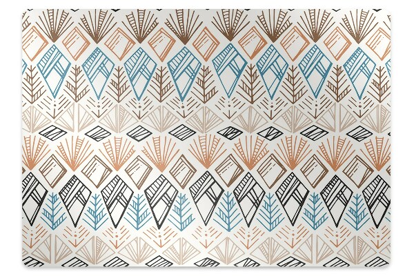 Desk chair mat ethnic pattern