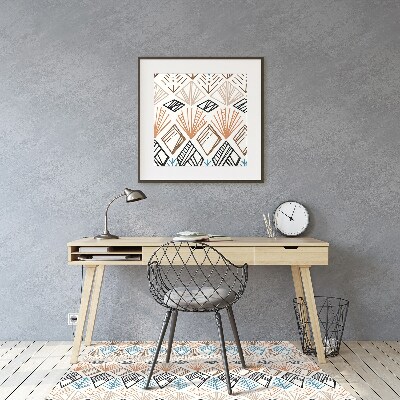 Desk chair mat ethnic pattern