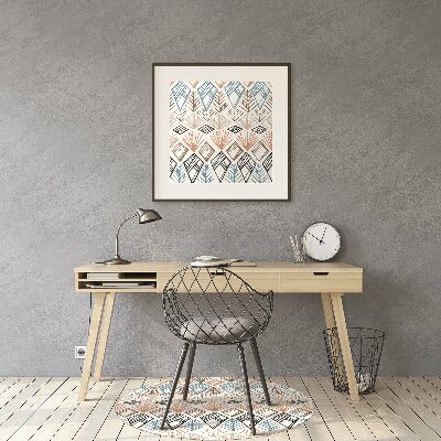 Desk chair mat ethnic pattern