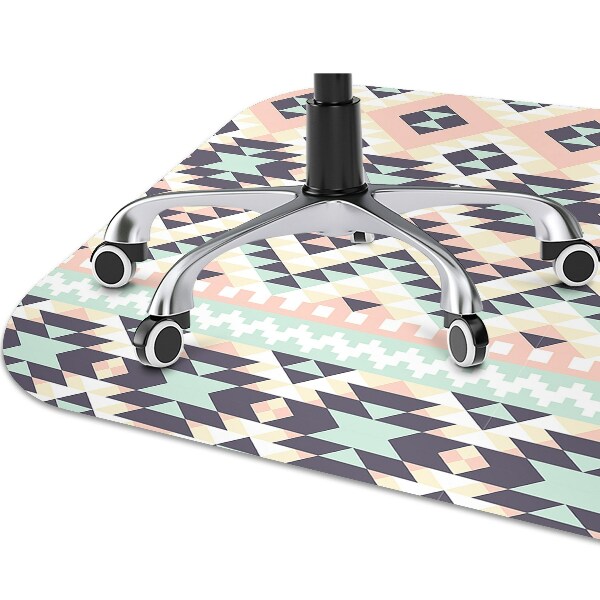 Desk chair mat ethnic pattern