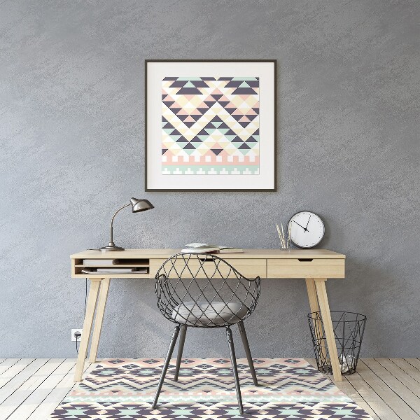 Desk chair mat ethnic pattern