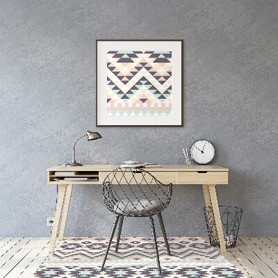 Desk chair mat ethnic pattern