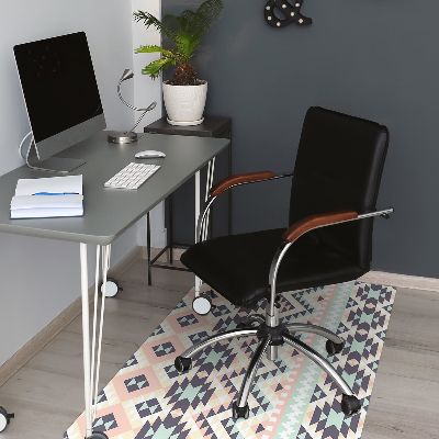 Desk chair mat ethnic pattern