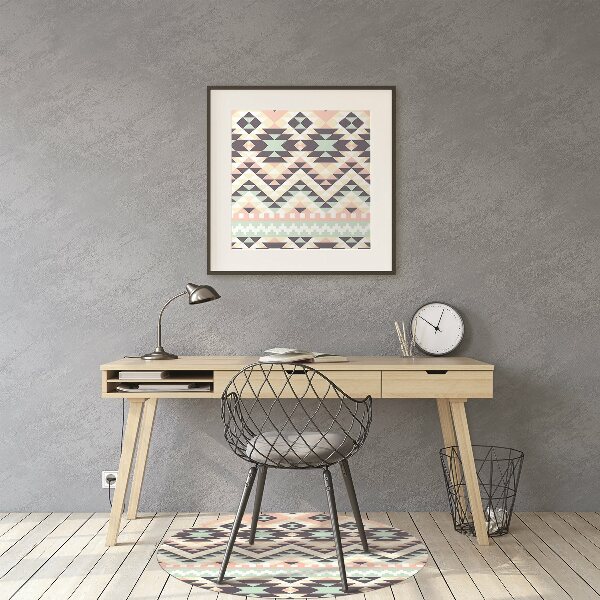 Desk chair mat ethnic pattern