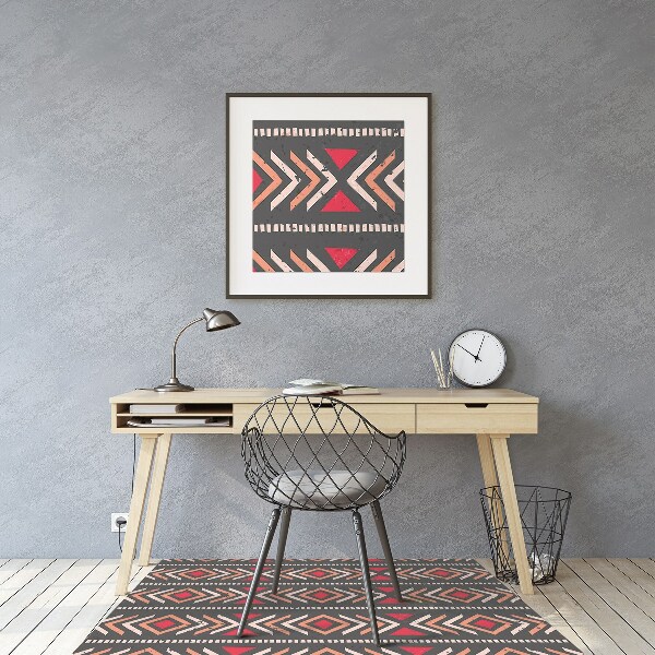 Office chair mat ethnic trail
