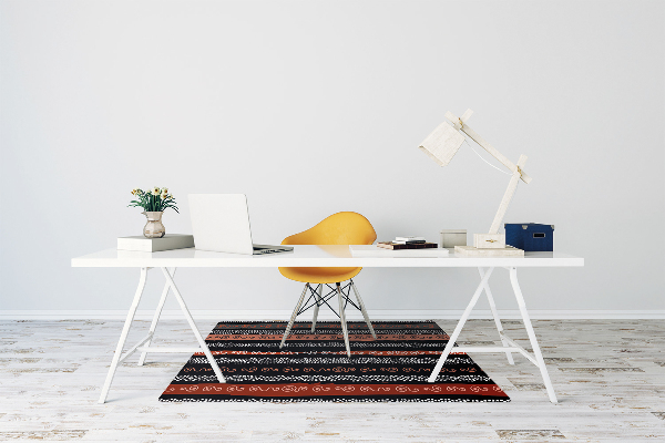 Office chair floor protector tribal pattern
