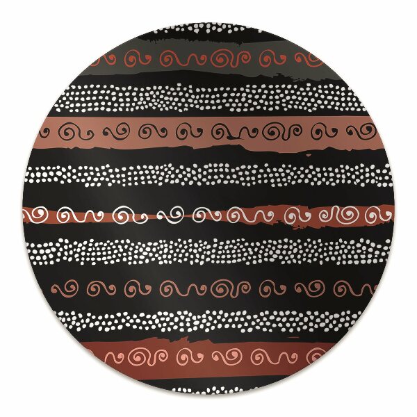 Office chair floor protector tribal pattern