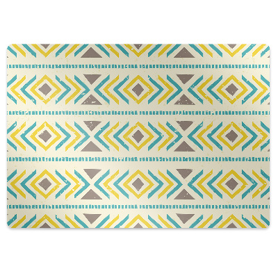 Office chair mat geometric pattern