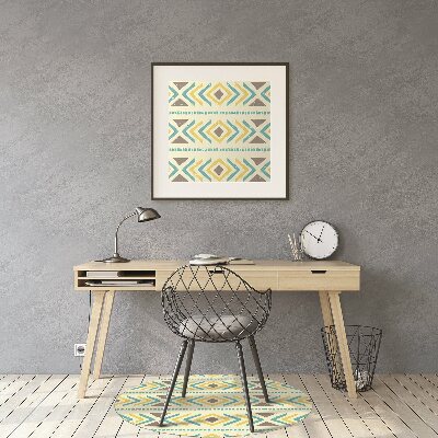 Office chair mat geometric pattern