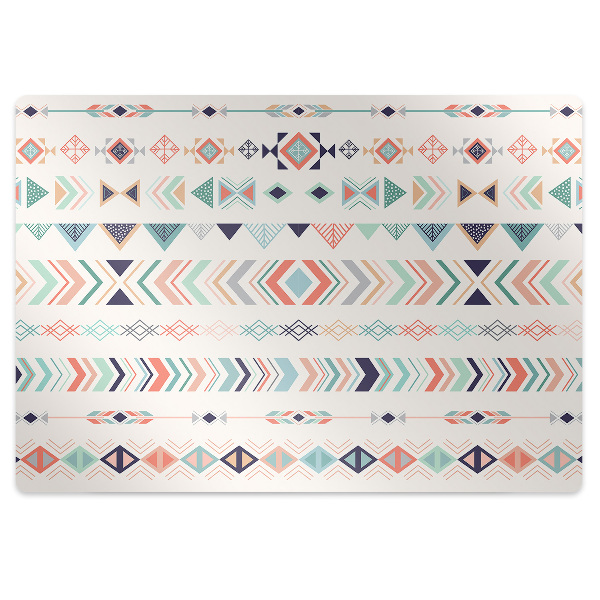 Desk chair mat ethnic pattern