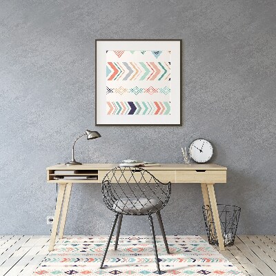 Desk chair mat ethnic pattern