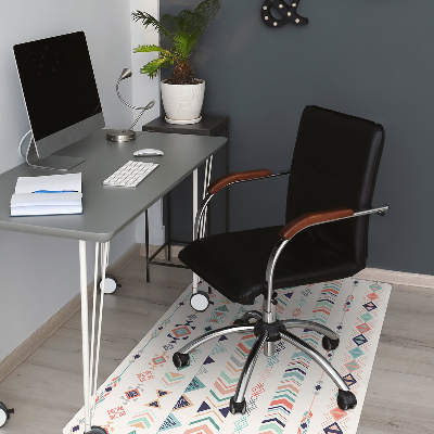 Desk chair mat ethnic pattern