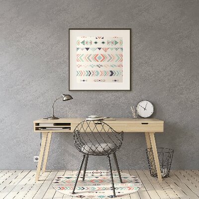 Desk chair mat ethnic pattern