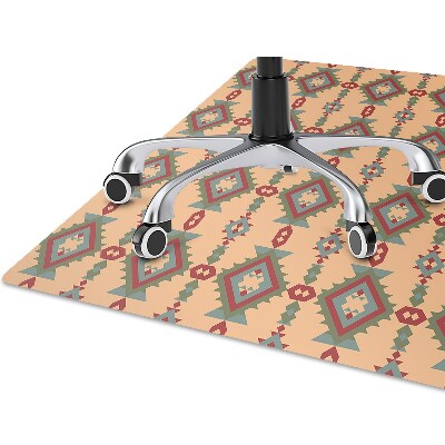 Office chair mat Indian motifs