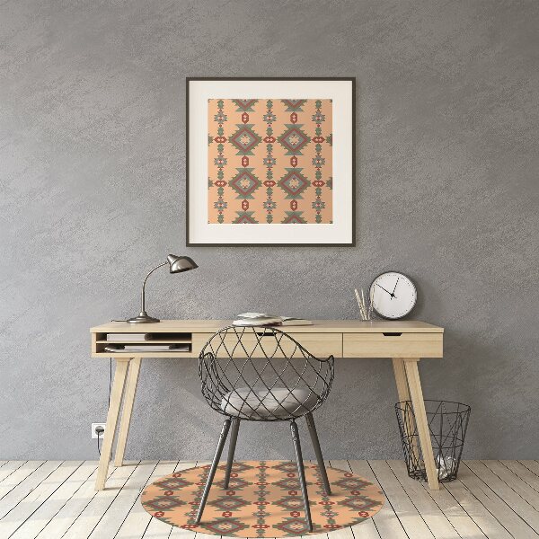 Office chair mat Indian motifs