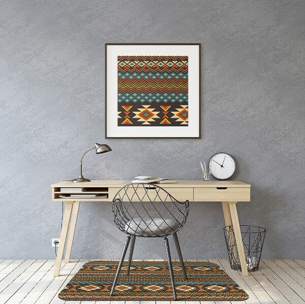 Office chair floor protector ethnic patterns