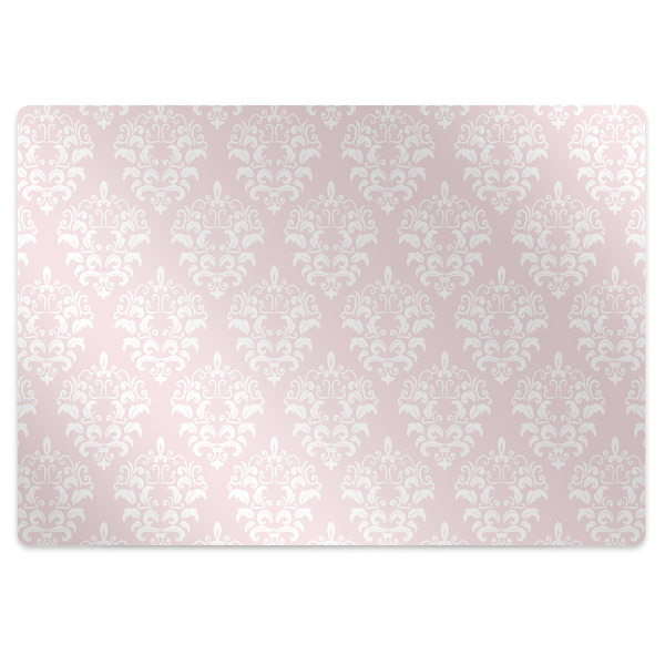 Office chair floor protector damask pattern