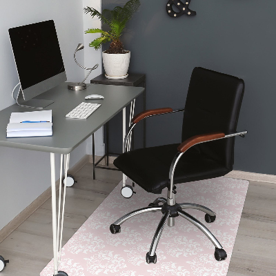 Office chair floor protector damask pattern