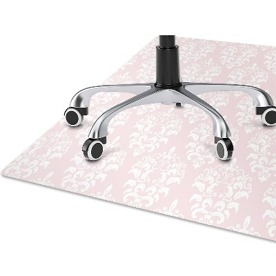 Office chair floor protector damask pattern