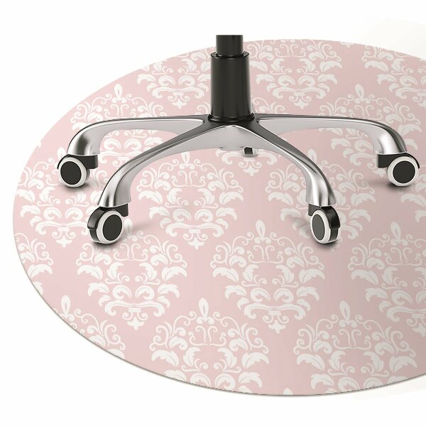 Office chair floor protector damask pattern
