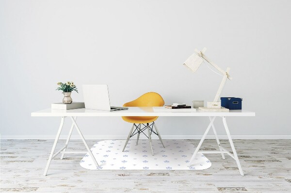Desk chair mat floral pattern