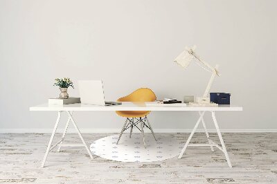 Desk chair mat floral pattern