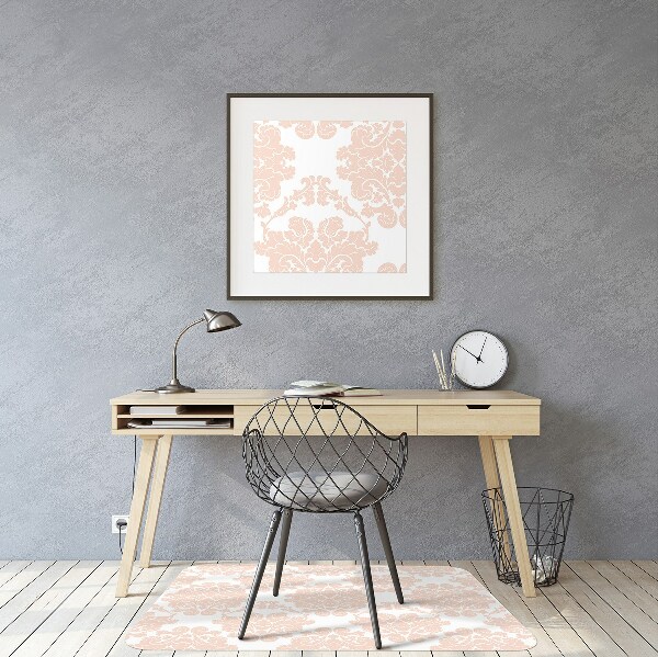 Office chair floor protector flower ornament
