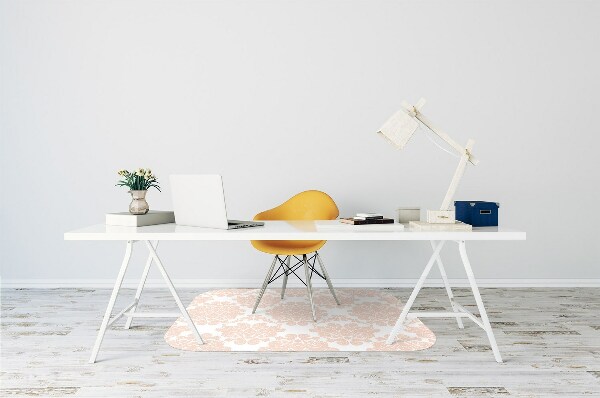 Office chair floor protector flower ornament