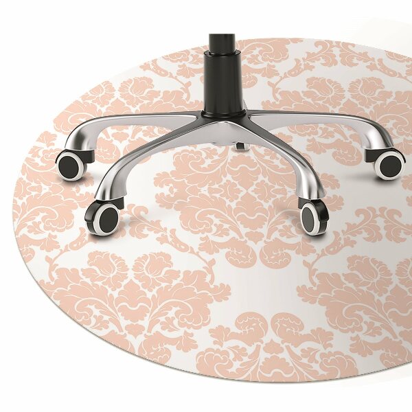 Office chair floor protector flower ornament