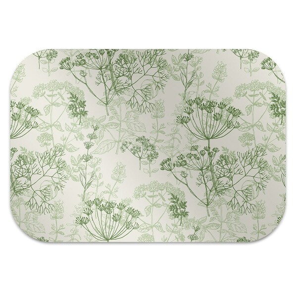 Desk chair mat wild herbs