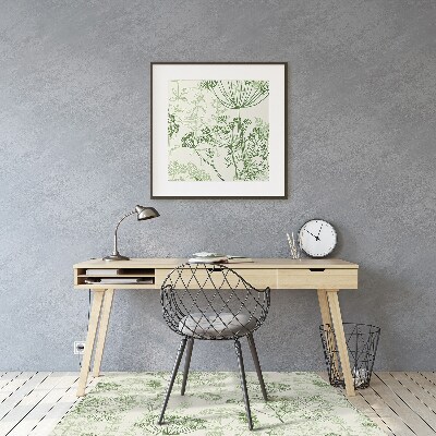 Desk chair mat wild herbs