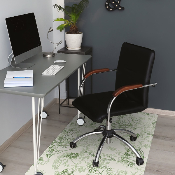 Desk chair mat wild herbs