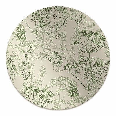 Desk chair mat wild herbs