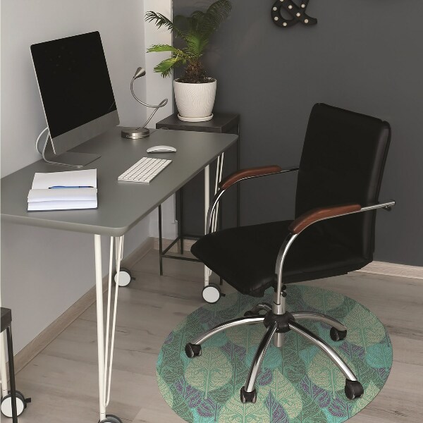 Office chair mat Leaves