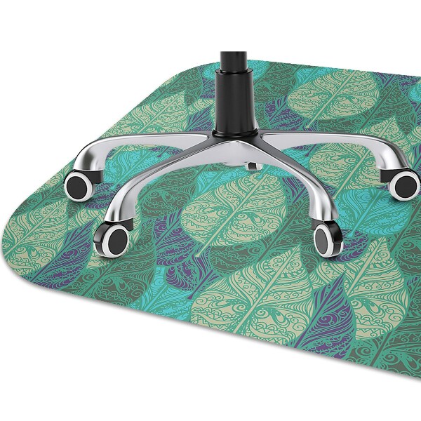 Office chair mat Leaves