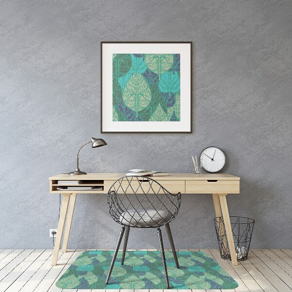 Office chair mat Leaves