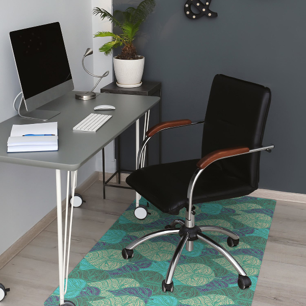 Office chair mat Leaves