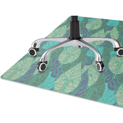 Office chair mat Leaves