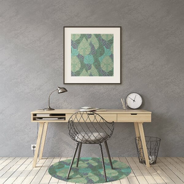 Office chair mat Leaves