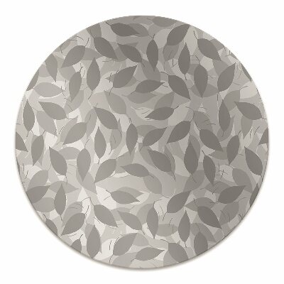 Computer chair mat gray leaves