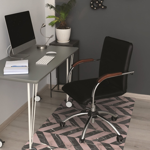 Chair mat floor panels protector Marble style loft
