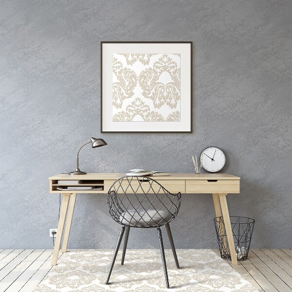 Desk chair mat floral pattern