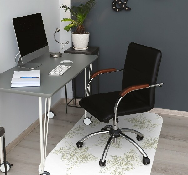 Office chair floor protector French style