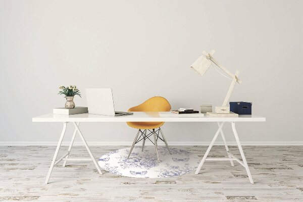 Office chair mat Butterflies and flowers